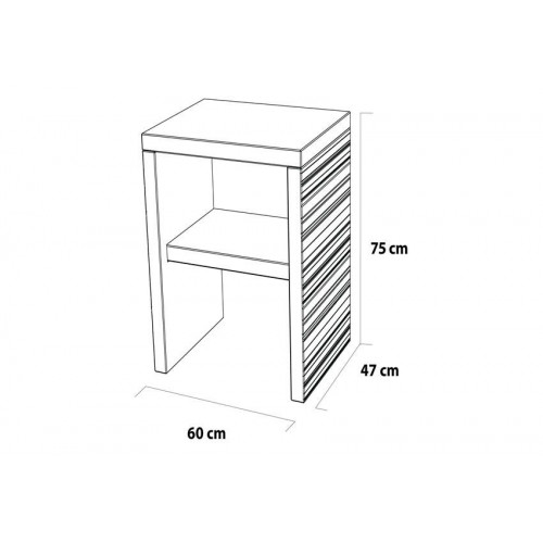 Módulo bancada para cocina de exterior de hormigón Plan Venit 77 x 59 x 60 cm
