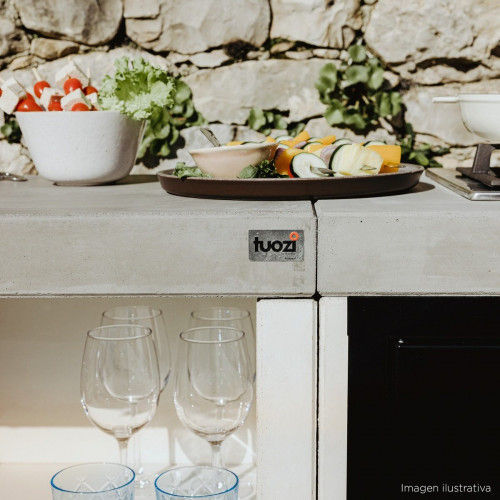Módulo bancada para cocina de exterior de hormigón Plan Venit 77 x 59 x 60 cm