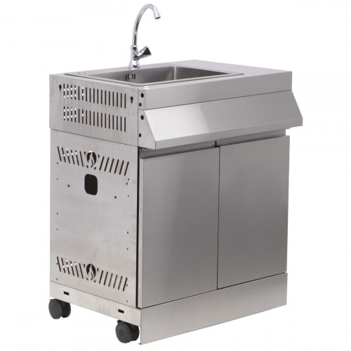 Modulo para cocina de exterior de acero inoxidable con fregadero Ilo 90 x 55.3 x 73 cm