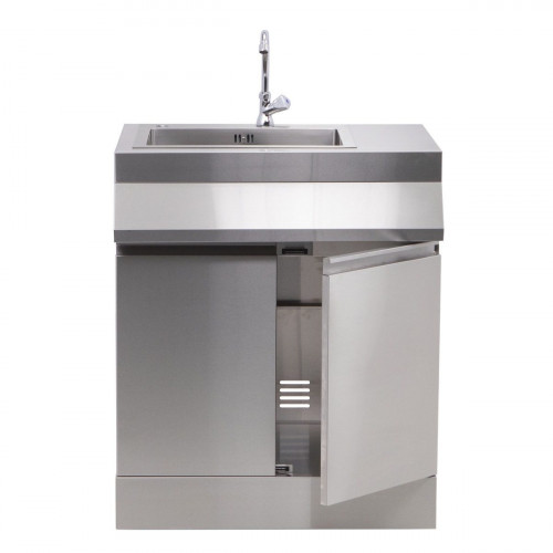 Modulo para cocina de exterior de acero inoxidable con fregadero Ilo 90 x 55.3 x 73 cm