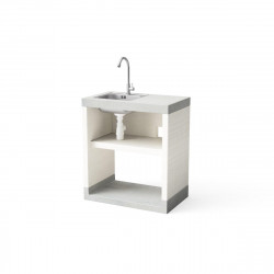 Módulo para cocina de exterior de hormigón con fregadero Venit 88 x 78 x 47 cm