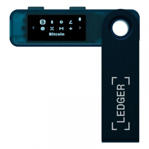 Monedero offline LEDGER Nano S Plus Azul USB Tipo C chip seguro