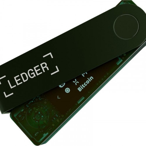 Monedero offline LEDGER Nano X Verde Bluetooth y USB-C con pantalla OLED