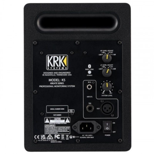 Monitor de Estudio Activo KRK KREATE 5 Bluetooth 5 Pulgadas 60W Bass Reflex