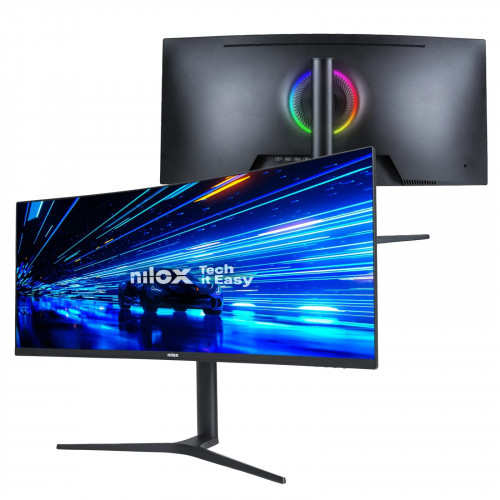 Monitor Gaming NILOX 34″ UWQHD Curvo Negro