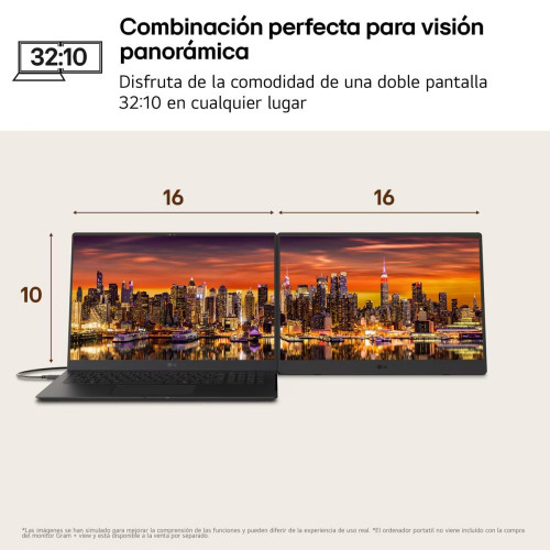 Monitor PC portátil 43cm (17