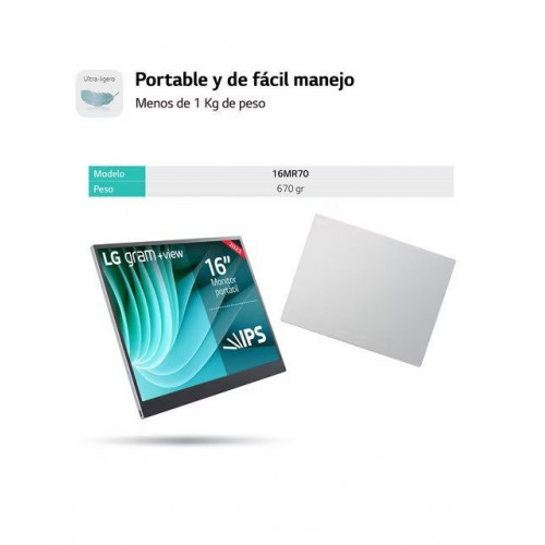Monitor portátil PC 40,6 cm (16