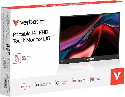Monitor Portátil Táctil Verbatim Touch Light 14