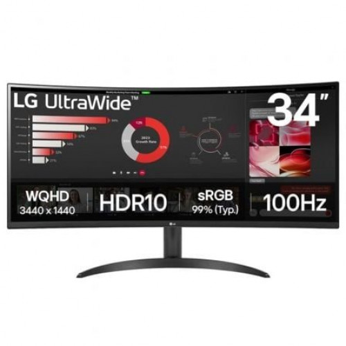Monitor Profesional Ultrapanorámico Curvo LG 34WR50QK-B 34′