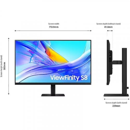 Monitor Samsung ViewFinity S8 S80UD S32D800UAU - 4K - 32