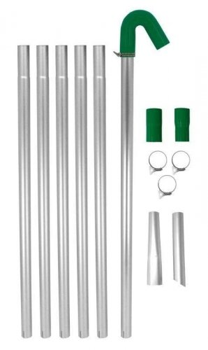 MONSTERSHOP Aspirador húmedo y seco kit postes para canalones 1,2-7,2m