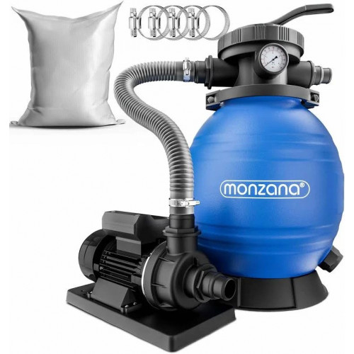 Monzana Depuradora piscina filtro de arena 10.200L/h depósito XL
