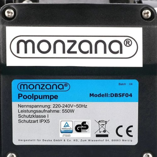 Monzana Depuradora piscina SF110K 11000 L/h