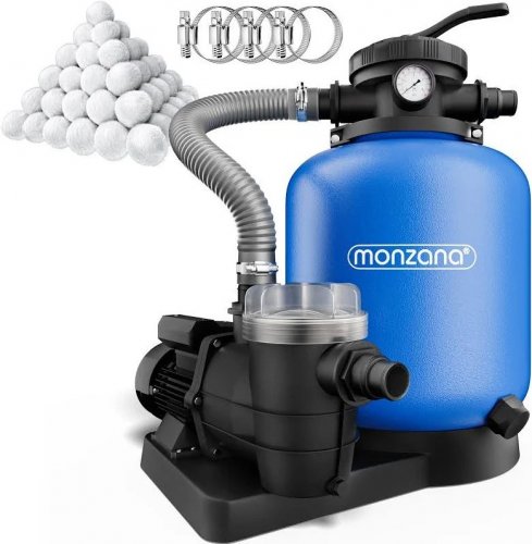 Monzana Depuradora piscina sistema filtro de arena 11.000 l/h 30L