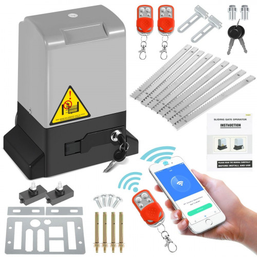 Motor para puerta corredera de 370 W (800 kg) con función de aplicación Bluetooth.