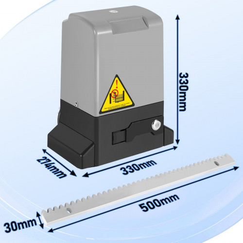 Motor para puerta corredera de 370 W (800 kg) con función de aplicación Bluetooth.