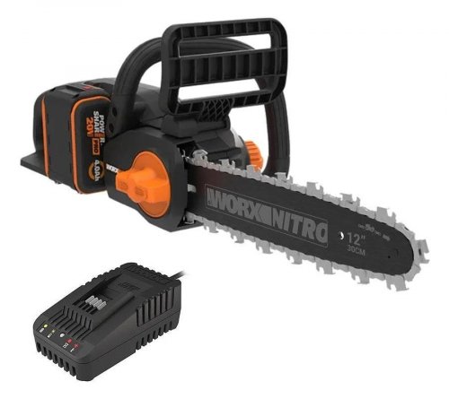 Motosierra a batería Worx Nitro 20V 4ah 30 cm longitud espada wg350e