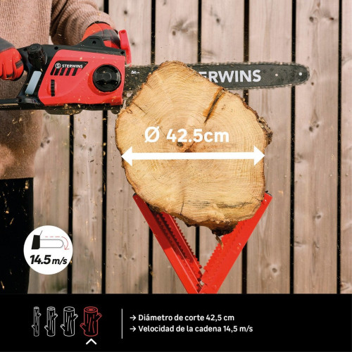 Motosierra eléctrica STERWINS 2400W 45 cm largo espada