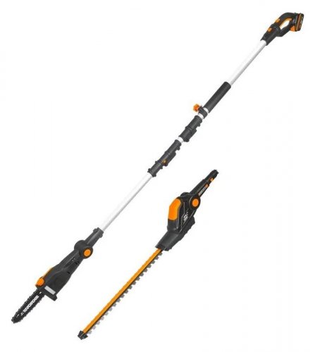Motosierra pértiga de batería Worx wg908e 20v 2ah 20 cm longitud