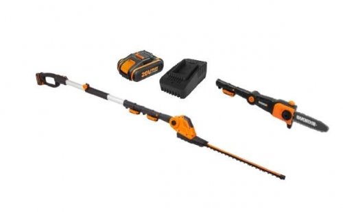 Motosierra pértiga de batería Worx wg908e 20v 2ah 20 cm longitud