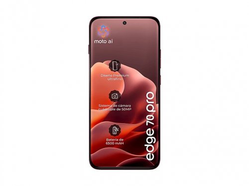 Móvil - motorola edge 70 pro, Zinfandel, 512GB, 12GB RAM, 6.78