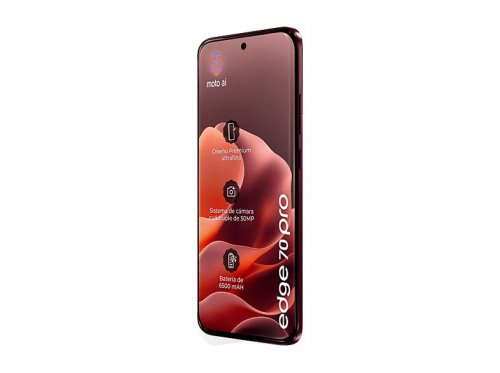 Móvil - motorola edge 70 pro, Zinfandel, 512GB, 12GB RAM, 6.78