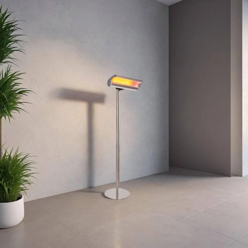 MPC Calefactor Infrarrojo de Piso 2000w Gris metal con Reflector