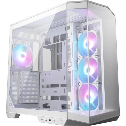 MSI MAG PANO 100R PZ ARGB Semi Torre Doble Cristal Templado USB-C Blanca