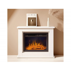Mueble con chimenea para Salón comedor en Blanco 98x27,5x81cm Alaska