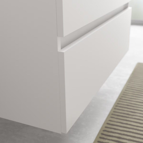 Mueble de baño con 2 cajones y lavabo de porcelana Bequia Salgar Roble