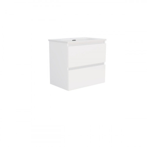 Mueble de baño con lavabo Espacio F39 + Lavabo blanco 60x39 cm fondo reducido con 2 cajones