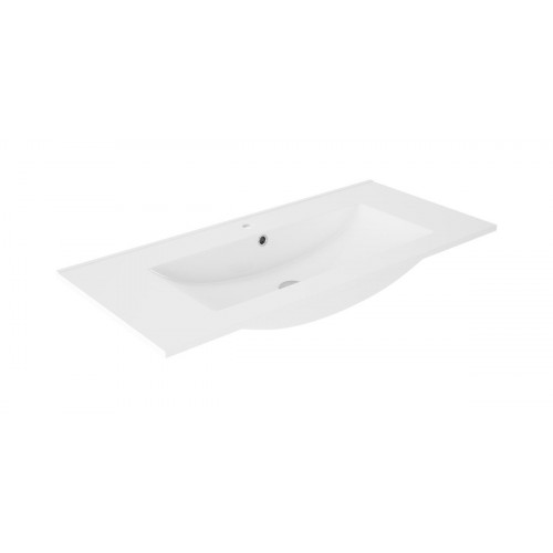Mueble de baño con lavabo Iris roble mate 80x45 cm con 2 cajones