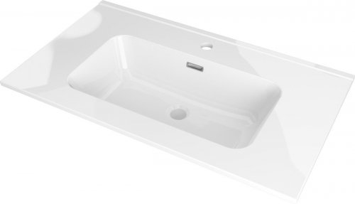 Mueble de baño con lavabo Moon Roble 120x45 cm con 2 cajones 2 puertas