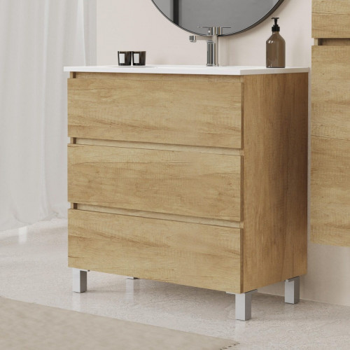 Mueble de baño Espacio marrón 80x46 cm (lavabo no incluido)