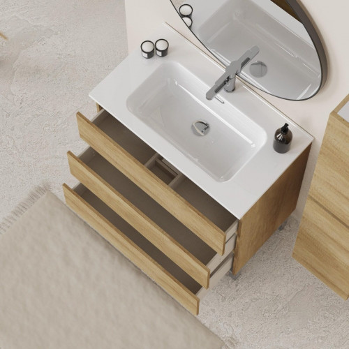 Mueble de baño Espacio marrón 80x46 cm (lavabo no incluido)