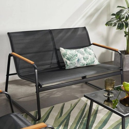 Mueble de jardín de 4 plazas en lona de poliéster