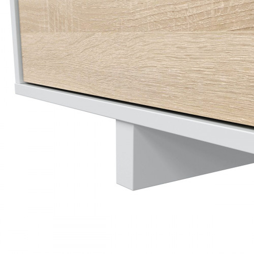 Mueble de salón TV Belus Blanco brillo / Roble 46x200x41 cm (altox anchoxfondo)