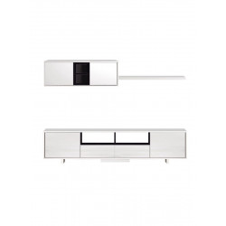 Mueble de salón y TV Varys blanco y gris 46x200x42cm (anchoxaltoxfondo)