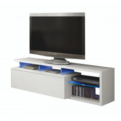 Mueble de TV Bluetech 150x41x43 cm de color blanco brillo