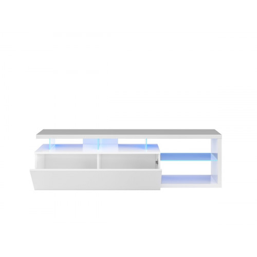 Mueble de TV Bluetech 150x41x43 cm de color blanco brillo