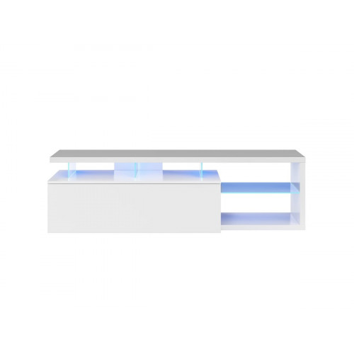 Mueble de TV Bluetech 150x41x43 cm de color blanco brillo