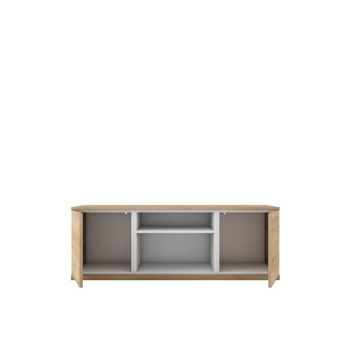 Mueble de TV con 2 puertas abatibles y 1 hueco Home EuroVolter Canela / Blanco