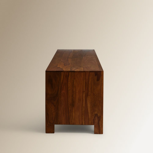 Mueble de TV de madera de palisandro con 2 cajones Bombay EuroVolter Natural