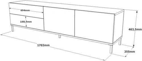 Mueble Luvio Tv Patas de Metal
