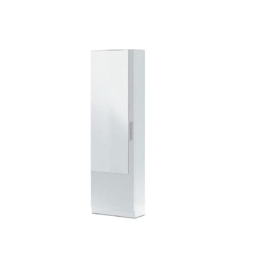 Mueble Zapatero 1 Puerta + Espejo Blanco