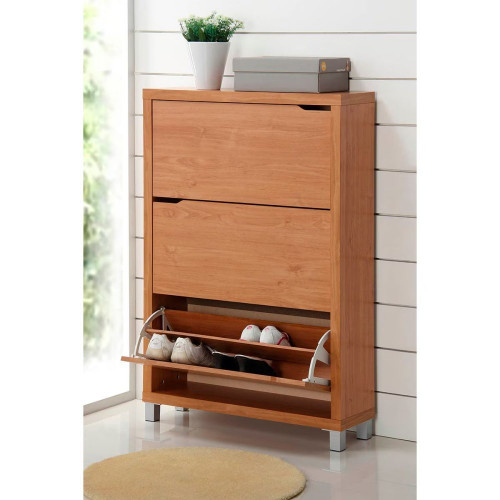 Mueble Zapatero 3 Trampones Kubox Acabado Arce Maple