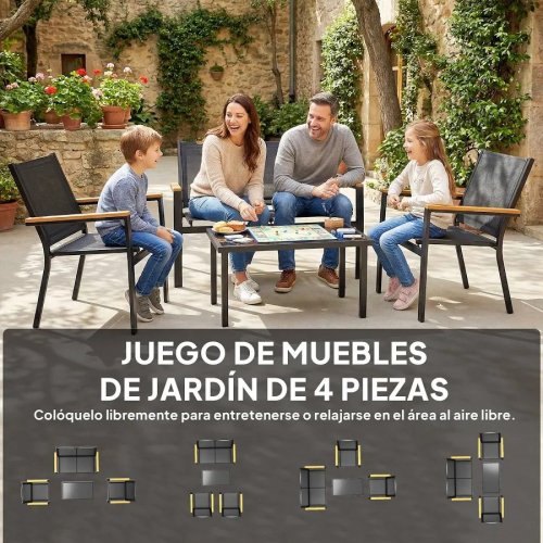 Muebles de jardín Outsunny 110x63.5x84 cm