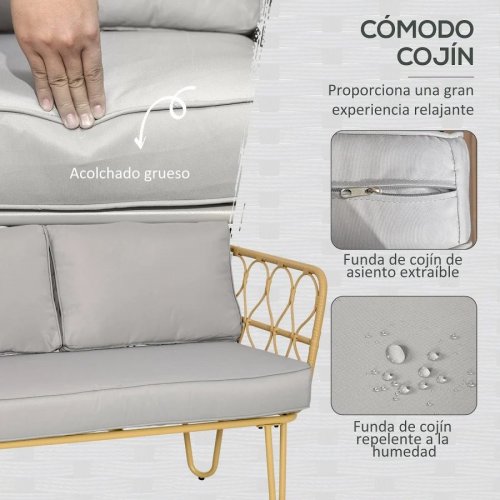 Muebles de Jardín Outsunny Acero