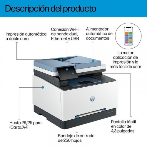 Multifunción HP Color LaserJet Pro 3302fdw Láser Color WiFi Fax Dúplex