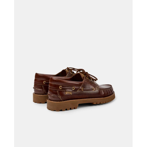 Náuticos de hombre de piel con cordones Marrón